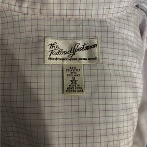 The Tailored Sportsman White Dress Shirt with Blue and Pink Windowpane Check
